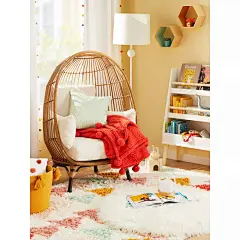 3' Faux Fur Round Rug White - Pillowfort™ - image 5 of 9