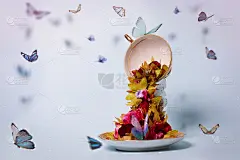 母亲节鲜花和蝴蝶