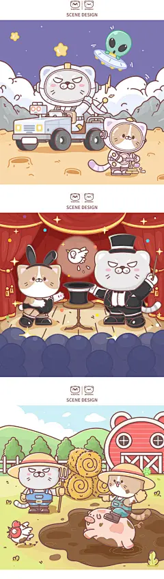 团团炒面ip卡通形象设计 | 暖雀网-吉祥物设计/ip设计/卡通人物/卡通形象设计/卡通品牌设计平台