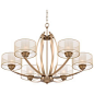 Possini Euro Alecia 34" Wide Satin Brass Chandelier: