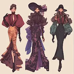 AI服装设计灵感/维多利亚风格3/优雅复古 - 小红书