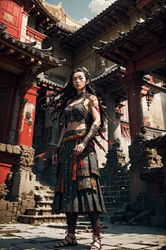 「AI壁纸」浓浓武侠风，古代“花木兰”英姿飒爽-今日头条