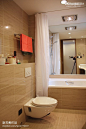 新中式迷你卫生间浴缸装修设计效果图