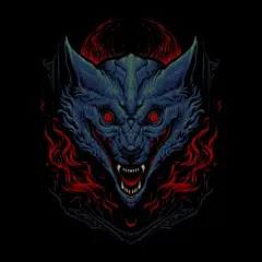 狼头插画矢量图设计素材