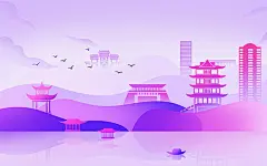 城市地标剪纸插画JPG风景长沙城市剪纸