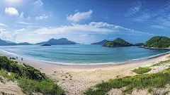 大海海水自然沙滩夏季海浪海湾风景