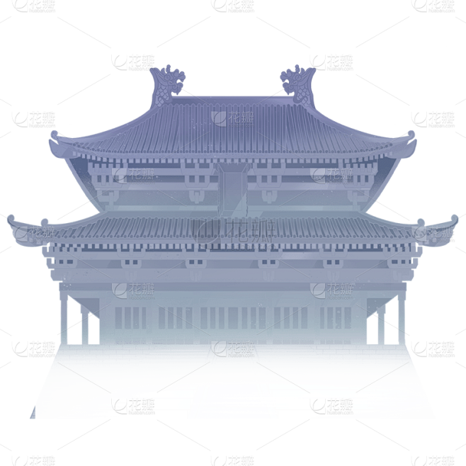 中国风-建筑插画-古风建筑