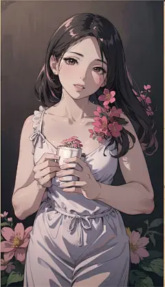 数字艺术漫画风女孩子插画-众图网