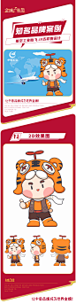 哈飞IP形象2D老虎吉祥物设计GIF动态表情包制作可爱萌动物
