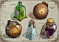 Adventuring Gear: Flasks, vials and jars.