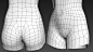 Buttocks topology (female) - and pelvis area | reecpj | CGSociety Forums : Hello! I'm trying to create a female character with topology that will deform well when it comes to animation. My question is, do you think this type of topology around the pelvis