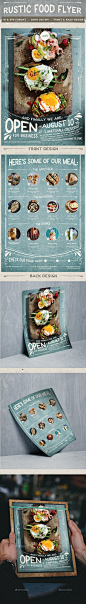 Rustic Food Promo Flyer Template #design Download: http://graphicriver.net/item/rustic-food-promo-flyer/12482053?ref=ksioks: 