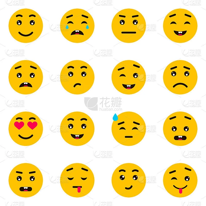 设置不同的表情符号素材-花瓣网
