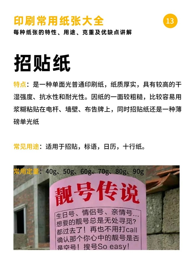 印刷常用纸张大全，每种纸的用途、克重……