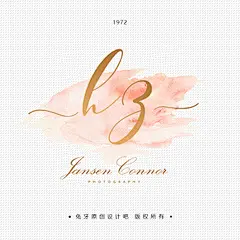 小清晰水彩婚礼LOGO设计图婚礼标志图婚礼迎宾牌KT板设计素材1940