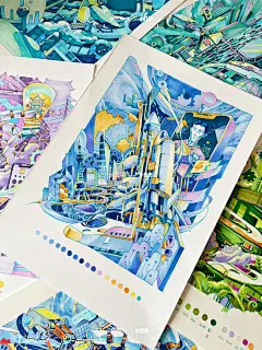 马克笔手绘|科技主题命题创作 - 小红书