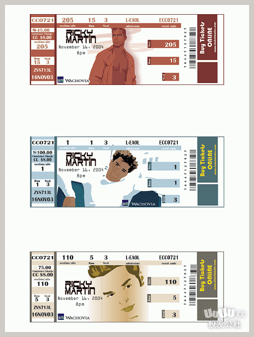 漂亮的演唱会门票设计(2)_设友公社
