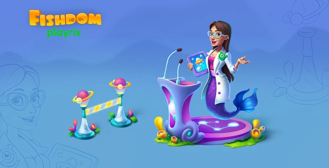 Fishdom game art part2-花瓣网