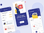 Bplanner planning application uxui planning cinema4d 3dicon illustrations illustrator calendar app timeline app typography ux button ios illustration mobile design ui