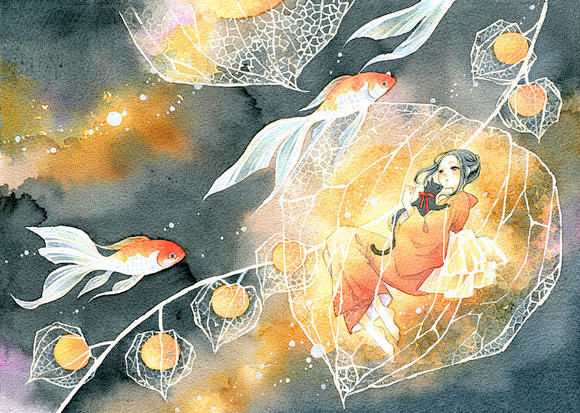 清新淡雅的水彩插画水彩画吧百度贴吧