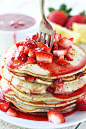 Strawberry Lemon Poppyseed Pancakes