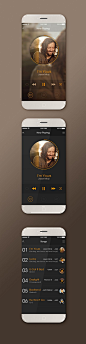 Mobile device music playing app concept #UI