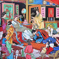 在这些插画中超级英雄来到“大观园” ,插画,创意,杰克·蔡