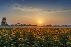 日出印象大自然景观摄影图