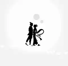 牛郎织女剪影动漫人物