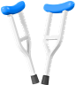 crutches - 40个医疗药品3D图标合集 Pharma 3d icons(Blue and Clay)
