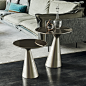 peyote | coffee tables : peyote | coffee tables - Coffee table with matt white (OP71) or titanium (M11) painted rigid polyurethane. Top in 5mm extra clear white painted tempered glass, bronze mirrored or fumé mirrored glass. 
