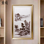 画境 现代中式山水抽象钉子画 纯手工艺术画 书房客厅酒店挂画-淘宝网