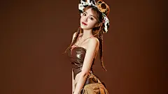 可爱时尚美女百褶裙 帽子 好身材牛仔美女壁纸