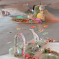 3D 3d animation 3d modeling c4d CGI Character design  design environment Render