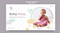 Baby shop banner template