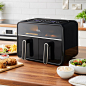 Morphy Richards Digital Dual Zone Airfryer, Easy View Windows, Non Stick Technology, Dishwasher Safe Baskets, Healthy Oil Free & Low Fat Cooking, Black, 480020 : Amazon.co.uk: Home & Kitchen