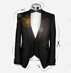黑色新郎西服高清素材 七夕 婚庆西服 婚礼 婚礼海报 情人节 海报装饰 爱情 结婚 西服 西装 元素 免抠png 设计图片 免费下载