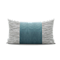 『缄默』现代轻奢蓝色银色拼接抱枕新中式靠垫样板间售楼处腰枕-淘宝网