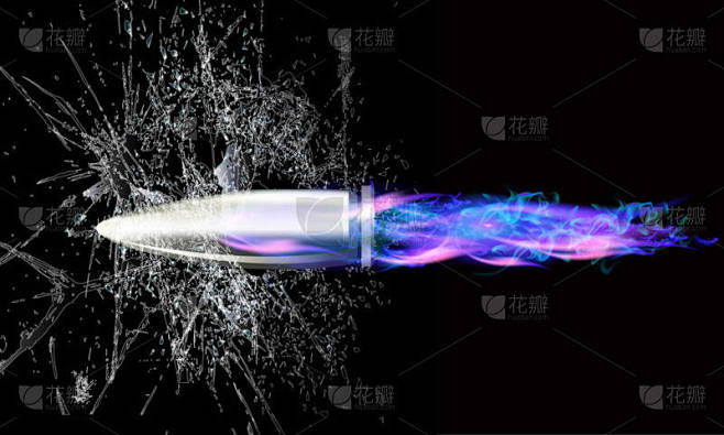 子弹击打玻璃
