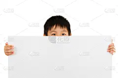 儿童,中国人,空白的,拿着,亚洲,白板,青少年,贺卡,留白,纯净