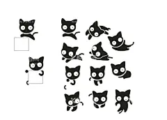 跳跳猫  - 源文件下载【酷图网】会跳的猫,表情包,卡通动作,小猫,会动的猫