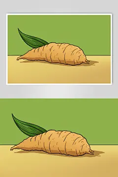 AI数字艺术天麻中草药药材插画-众图网
