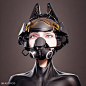 Pilot Helmet: Dog Head, wanoco 4D : I designed a canis-like helmet for fighter jet pilots. These Ears enable its operator to find out where enemy is!