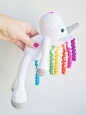 Unicorn Plush, Unicorn Stuffed Animal, Unicorn Plushie, Unicorn Stuffed Toy, Crochet Unicorn