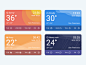 天气界面UI设计Weather Widget - 图翼网(TUYIYI.COM) - 优秀APP设计师联盟