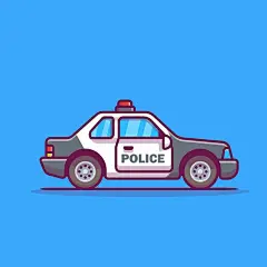 警车，卡通矢量图插画矢量图设计素材