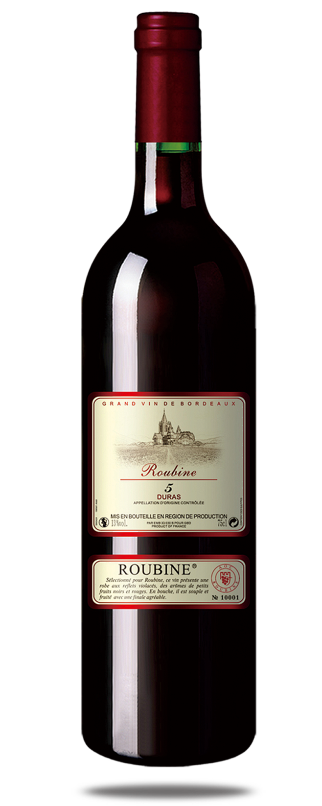 #5年窖藏鲁比纳杜哈干红葡萄酒#法国原瓶...