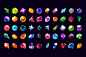 RPG Gems Icons Pack - CraftPix.net : This is the RPG Gems Icons Pack. This is a collection of images of magical or precious stones. They will be useful in RPG games.