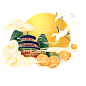 悬挂式中秋节素材