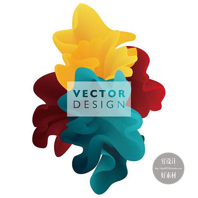 矢量多彩抽象彩色云彩融合汇聚交融元素eps设计素材g767淘宝网